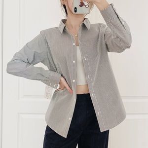 Liz Claiborne Striped Button Up Shirt